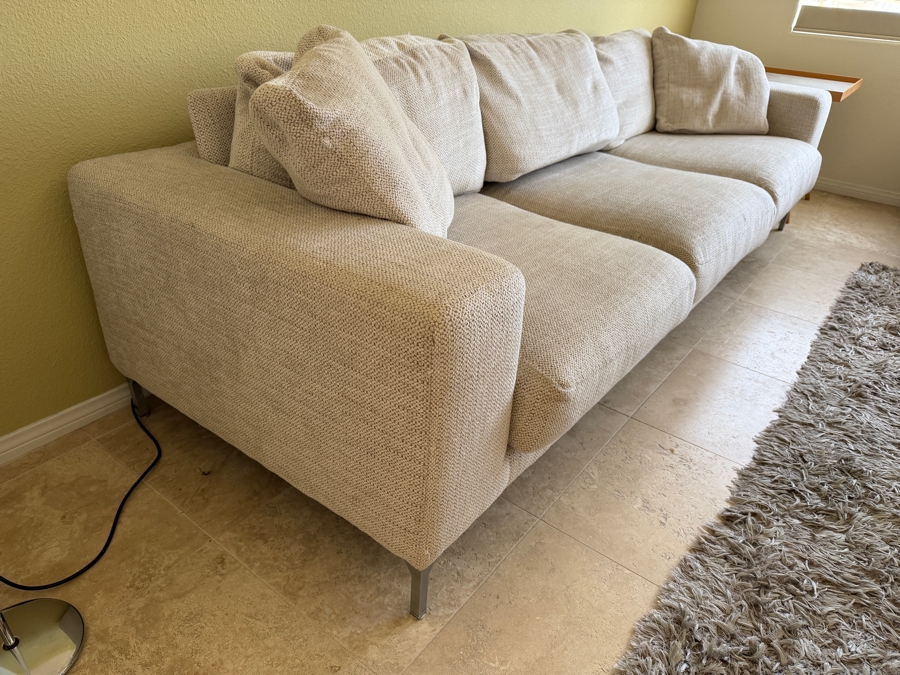 Modern Upholstered Sofa With Stainless Steel Feet 106W X 36D X 30H [Photo 2]