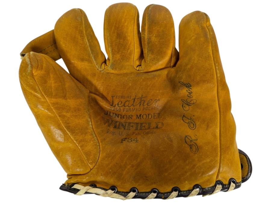 Vintage Leather 'Winfield Junior Model' Baseball Glove
