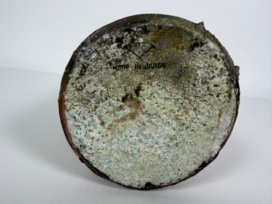 Vintage Japanese Brutalist Studio Pottery Vase 10.25'H [Photo 8]