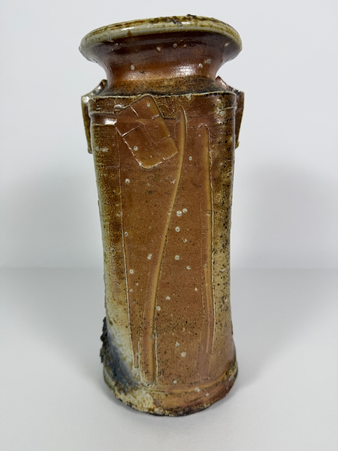 Vintage Japanese Brutalist Studio Pottery Vase 10.25'H [Photo 6]