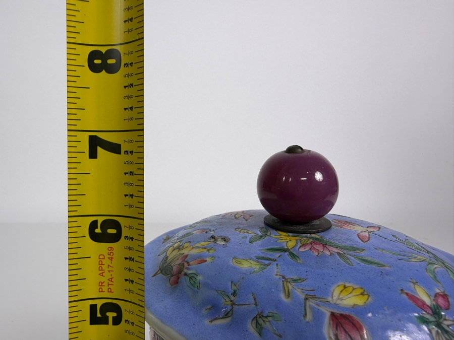 Vintage Chinese Famille Rose Porcelain Stacking Food Container 7H [Photo 8]