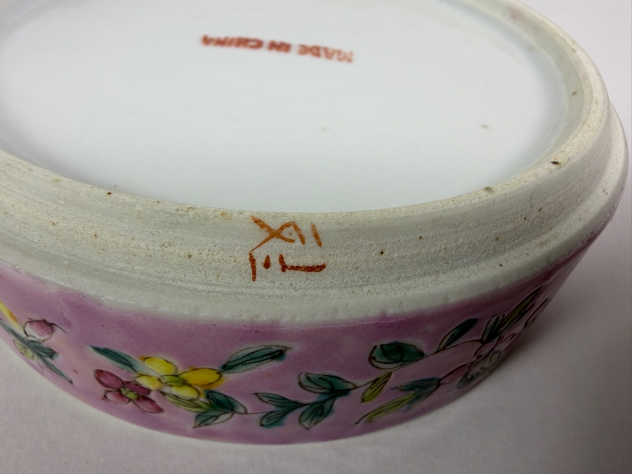 Vintage Chinese Famille Rose Porcelain Stacking Food Container 7H [Photo 7]