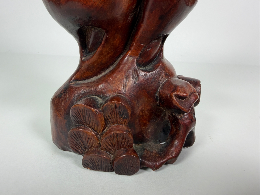 Impressive Hand Carved Wooden Eagle Figurine 11.5H [Photo 9]