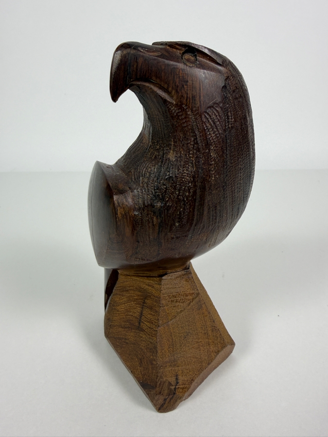 Vintage Handcrafted Mexican Seri Ironwood Eagle Sculpture 7H [Photo 3]