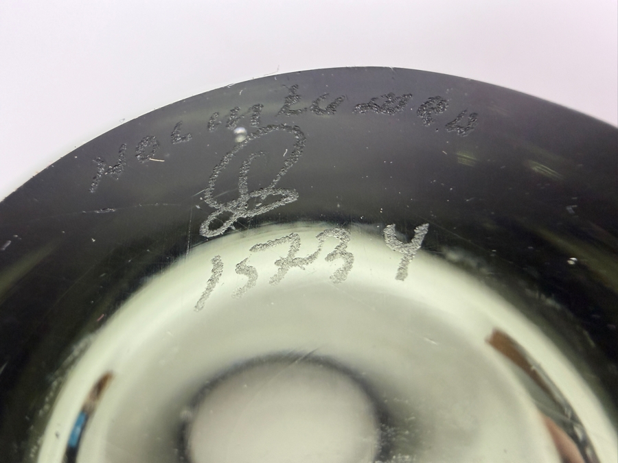 Smoky Gray Glass Vase Designed By Per Lütken For Holmegaard 3.25'H [Photo 9]