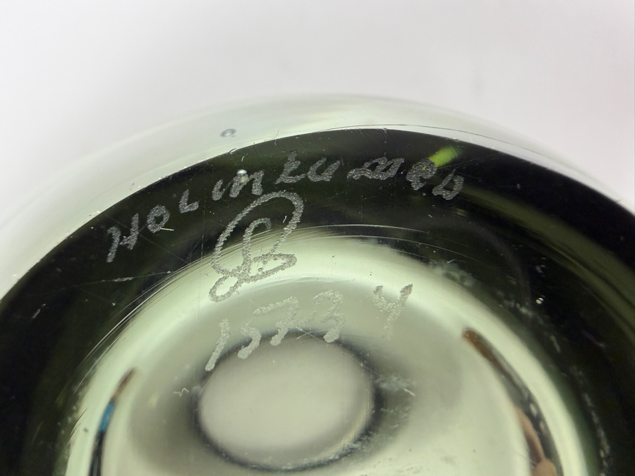 Smoky Gray Glass Vase Designed By Per Lütken For Holmegaard 3.25'H [Photo 8]