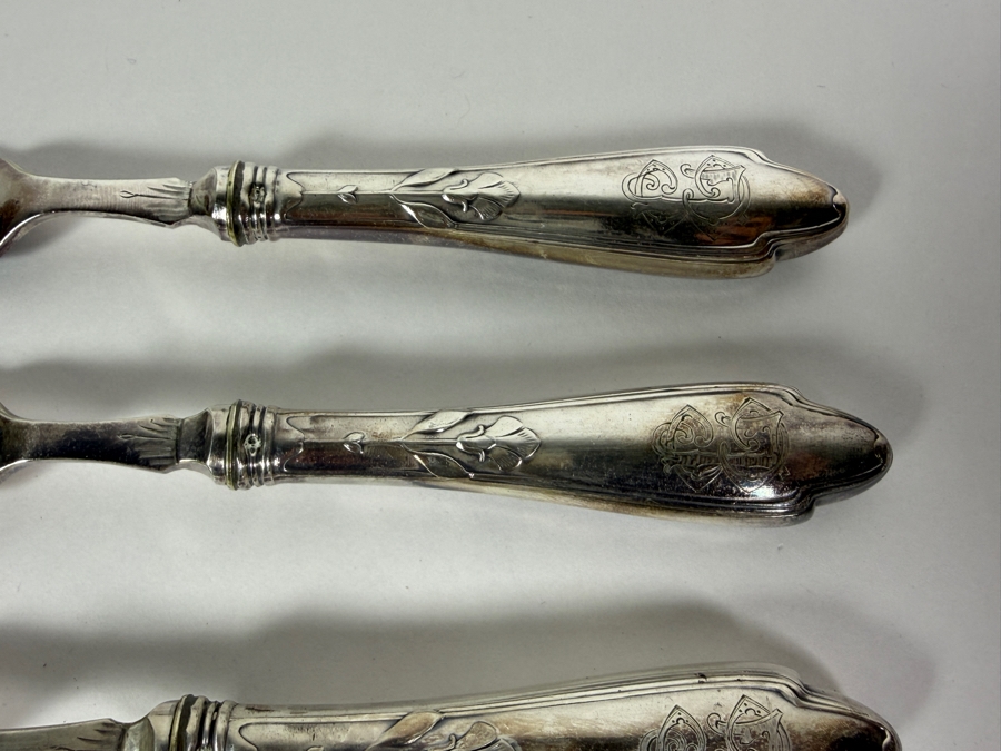 Antique TUEBBEN German Art Nouveau Fish Set [Photo 6]