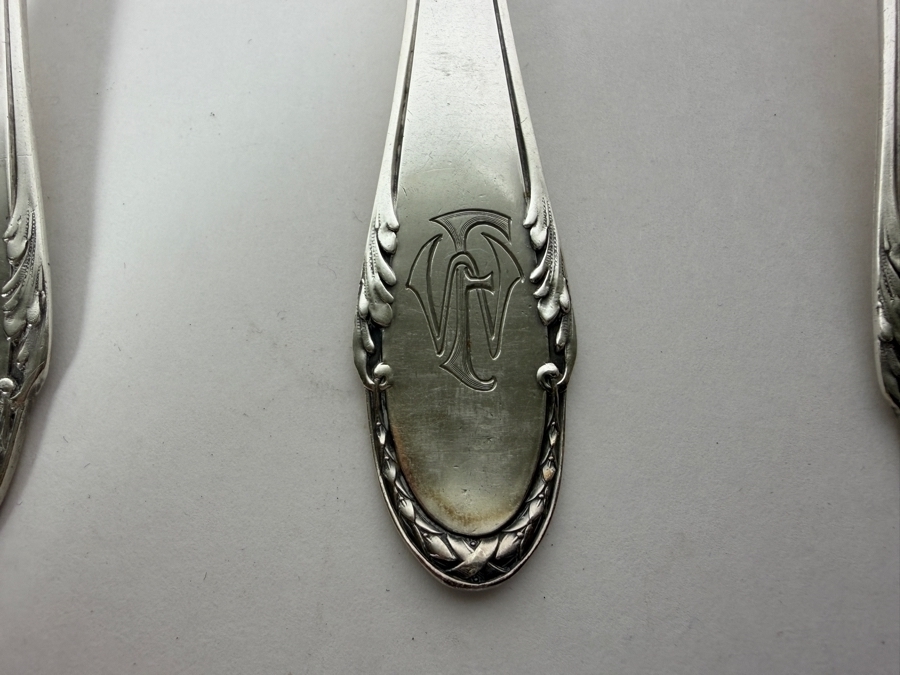 (6) .900 Silver Large 8.25' Serving Spoons 413.8g ($912 Melt Value) [Photo 3]