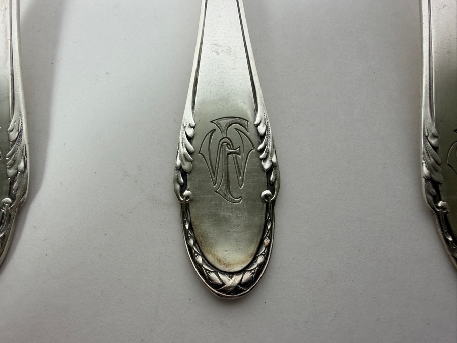 (6) .900 Silver Large 8.25' Serving Spoons 413.8g ($912 Melt Value) [Photo 4]