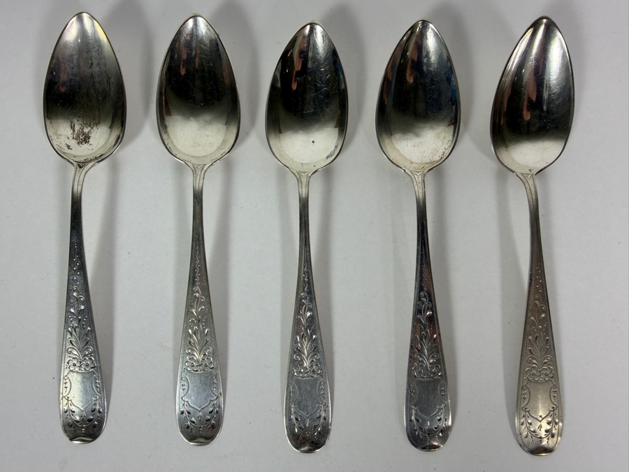 (5) .750 Silver 6' Spoons 79.3g ($145 Melt Value) [Photo 2]