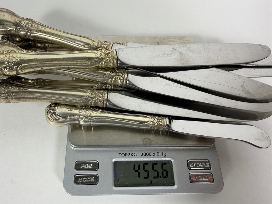 Towle Sterling Silver 'Old Master' Flatware Service (762.8g Of Sterling Silver ($1,730 Melt Value) & 455.6g Of Sterling Handled Knives) [Photo 15]