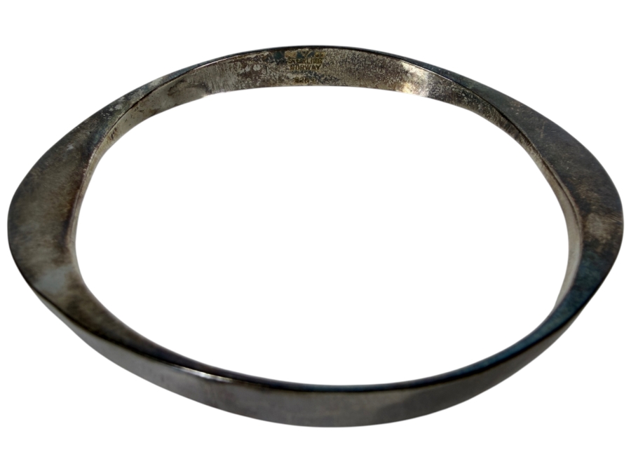 Sterling Silver Modernist Tone Vigeland Bracelet 3.25'W 26.3g 