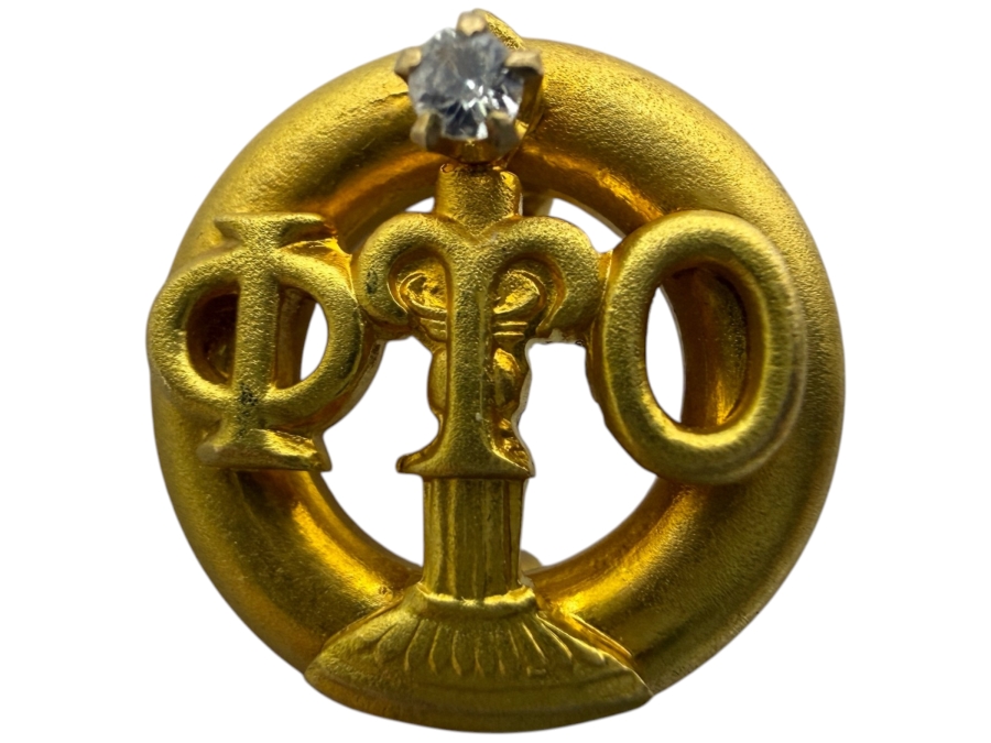 Vintage 14k Gold Phi Upsilon Omicron Member Pin 3.1g