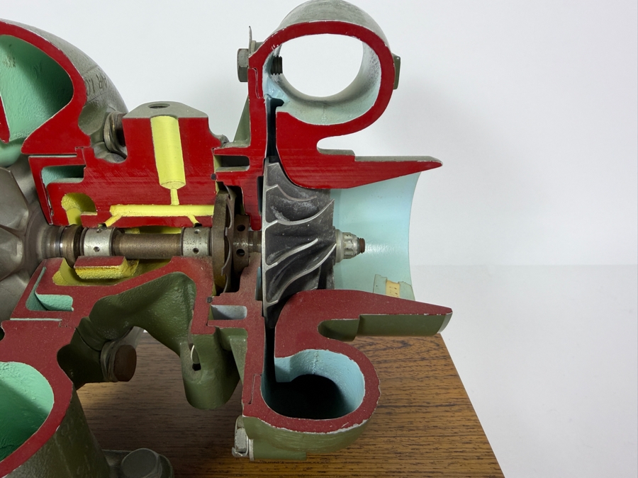 Airesearch Turbocharger Cutaway Model Presented To Dr. Werner Theodor Von Der Nuell 'Father Of Airesearch Turbochargers' - He Was The Inventor Of Variable-Geometry Turbochargers Which Now Appear In Modern Automobiles 11W X 7.5D X 8.5H [Photo 5]