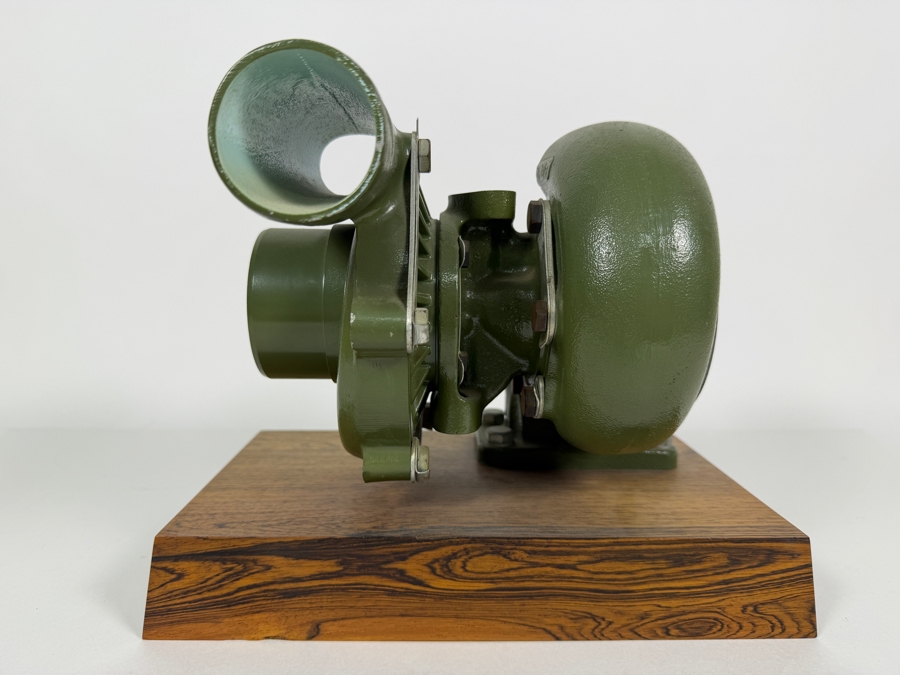 Airesearch Turbocharger Cutaway Model Presented To Dr. Werner Theodor Von Der Nuell 'Father Of Airesearch Turbochargers' - He Was The Inventor Of Variable-Geometry Turbochargers Which Now Appear In Modern Automobiles 11W X 7.5D X 8.5H [Photo 12]