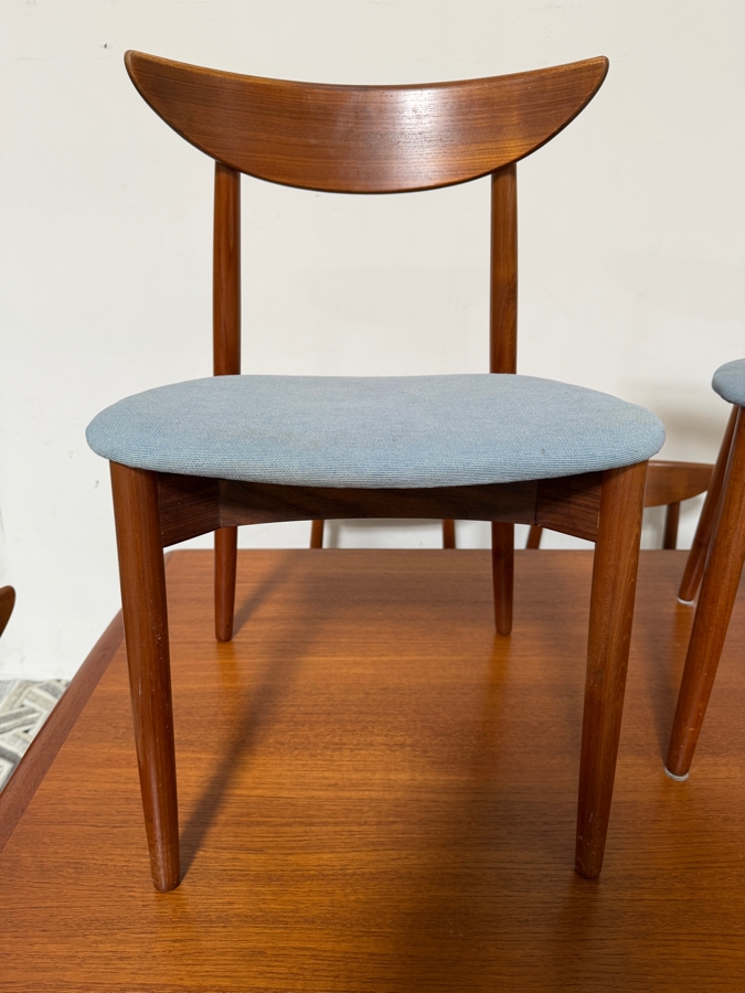 Danish Mid-Century Modern Teak Harry Ostergaard For Randers Mobelfabrik Extension Dining Table With 8 Matching Chairs - Table Measures 41W X 59L (105.5L Extended) X 29H [Photo 19]