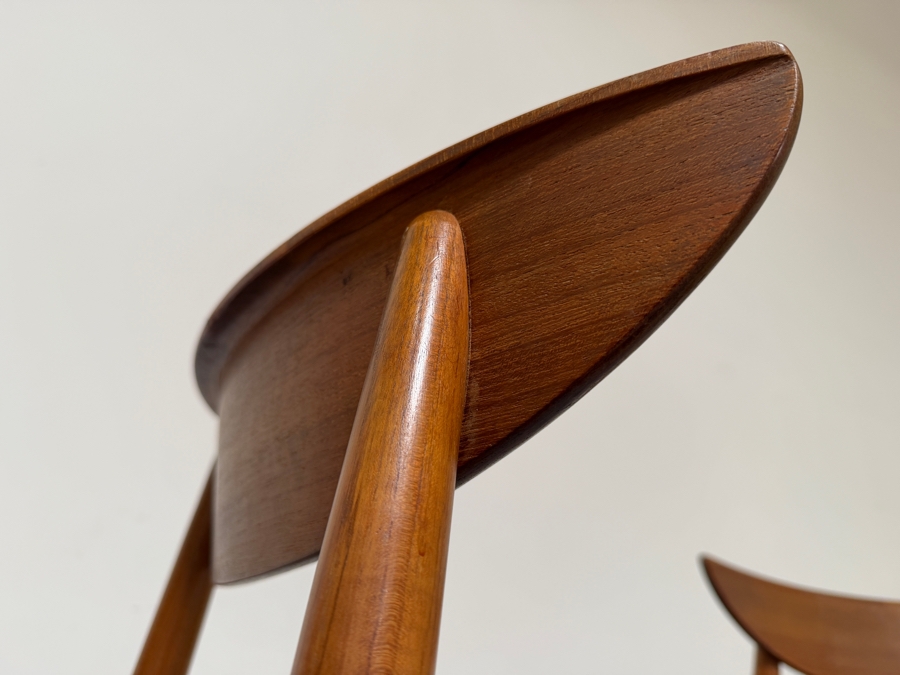 Danish Mid-Century Modern Teak Harry Ostergaard For Randers Mobelfabrik Extension Dining Table With 8 Matching Chairs - Table Measures 41W X 59L (105.5L Extended) X 29H [Photo 18]