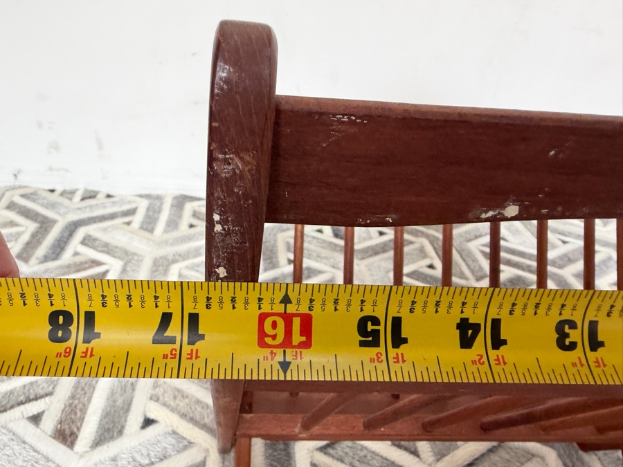 Vintage 1960s Mid-Century Modern Danish Style Teak Folding Magazine Rack 17W X 18H [Photo 7]