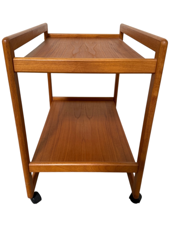 Danish Mid-Century Modern Teak Bar Cart Tea Trolley 28W X 19D X 28H