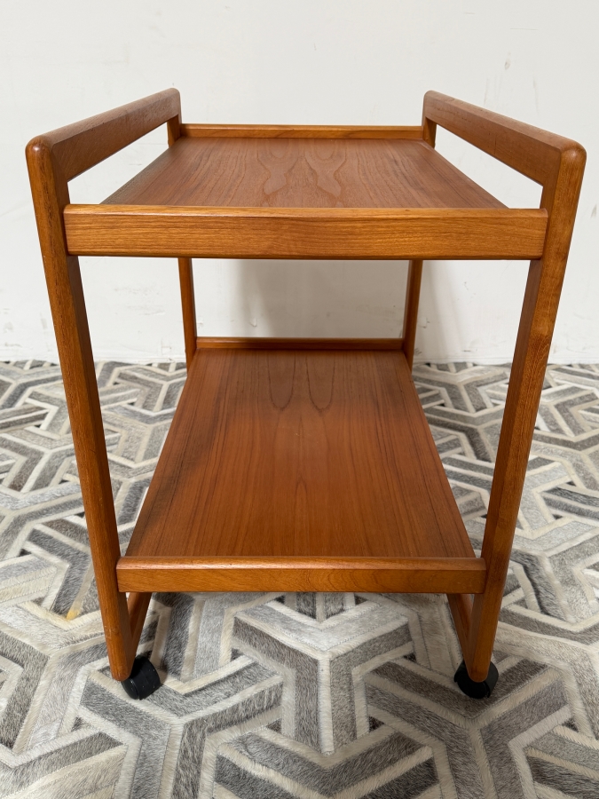 Danish Mid-Century Modern Teak Bar Cart Tea Trolley 28W X 19D X 28H [Photo 2]
