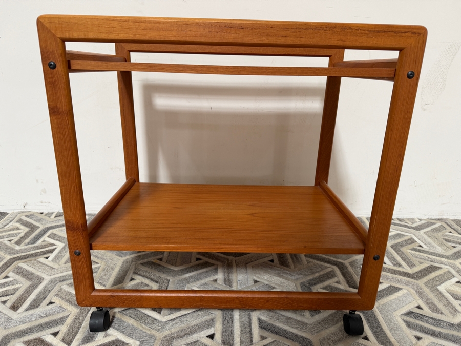 Danish Mid-Century Modern Teak Bar Cart Tea Trolley 28W X 19D X 28H [Photo 3]