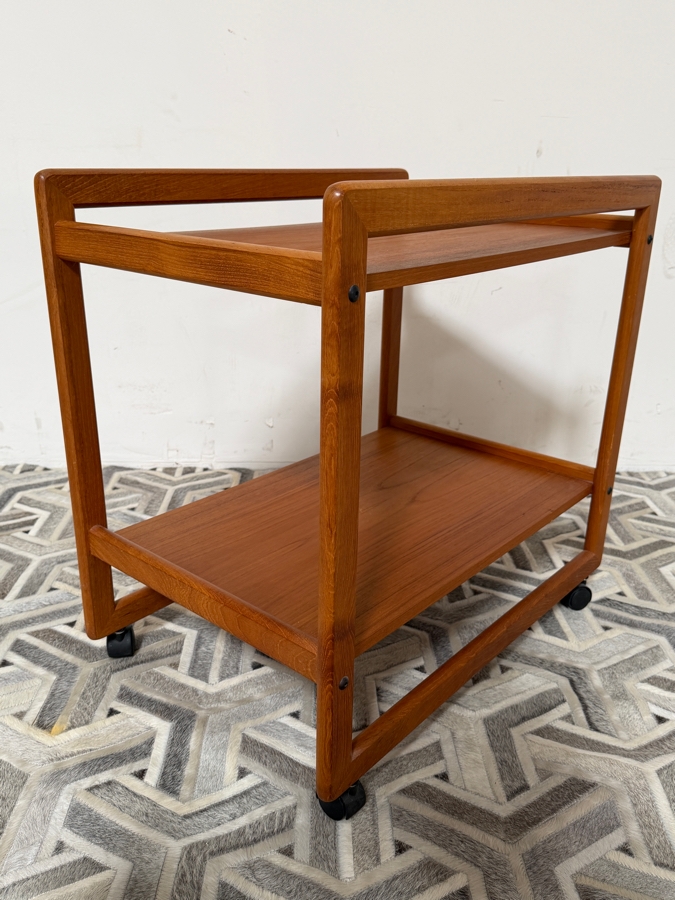 Danish Mid-Century Modern Teak Bar Cart Tea Trolley 28W X 19D X 28H [Photo 6]