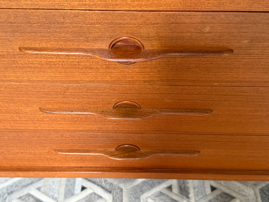 Harry Ostergaard For Randers Mobelfabrik Mid-Century Modern Teak Tambour Door Credenza 72W X 19D X 31H [Photo 7]