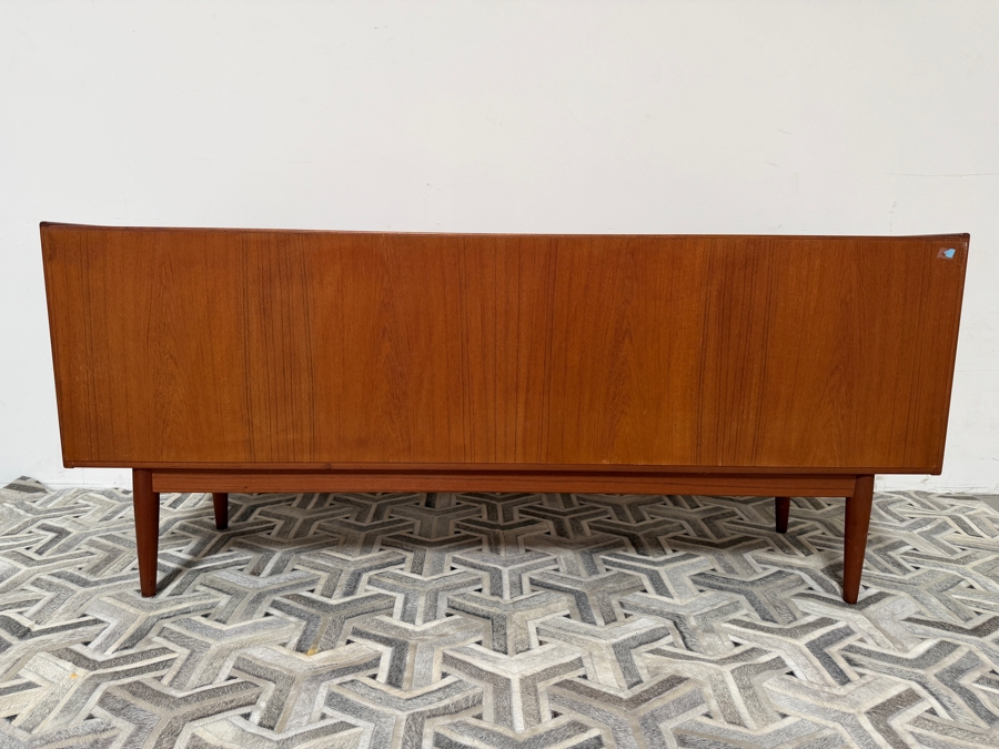 Harry Ostergaard For Randers Mobelfabrik Mid-Century Modern Teak Tambour Door Credenza 72W X 19D X 31H [Photo 12]