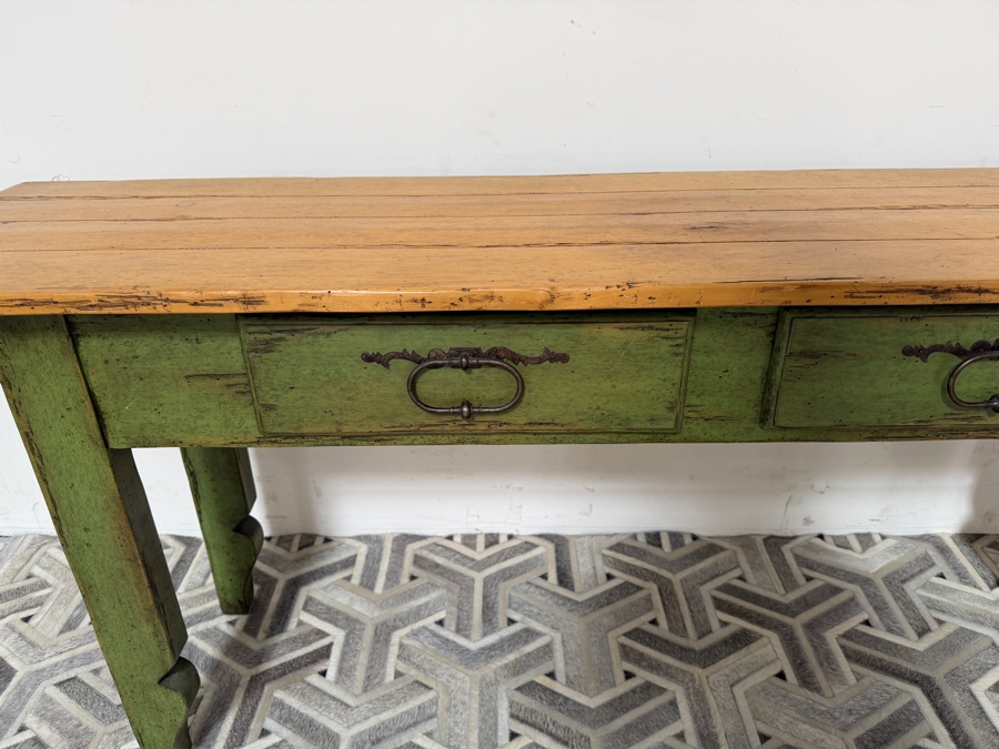 Wooden Painted Console Table With 2 Drawers 72W X 18D X 30H [Photo 4]