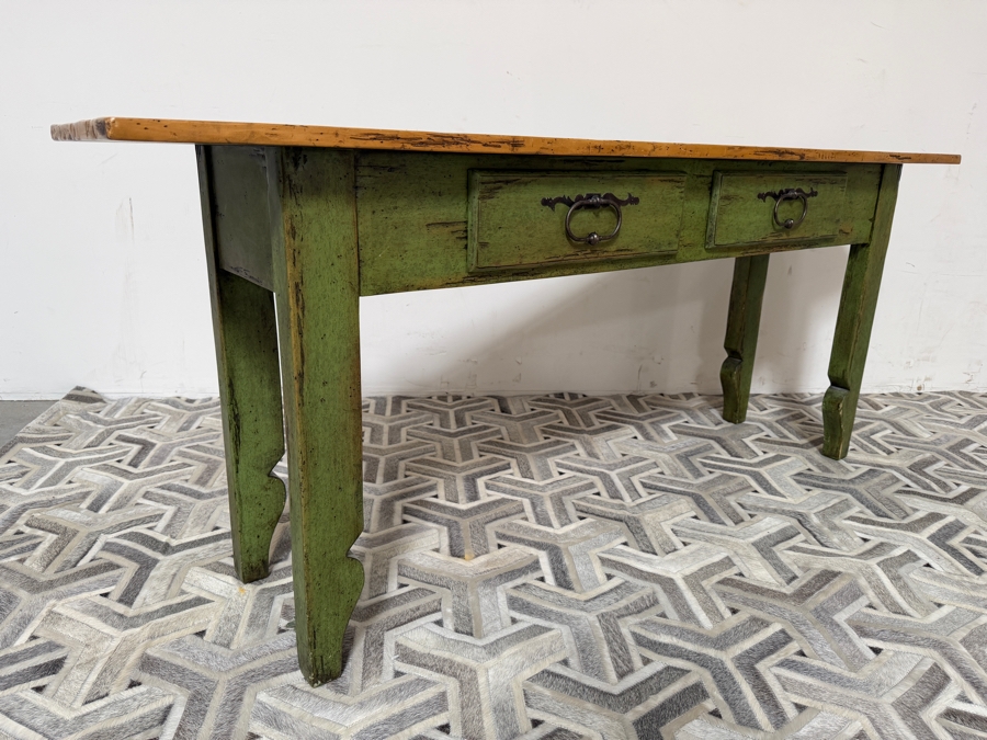 Wooden Painted Console Table With 2 Drawers 72W X 18D X 30H [Photo 6]
