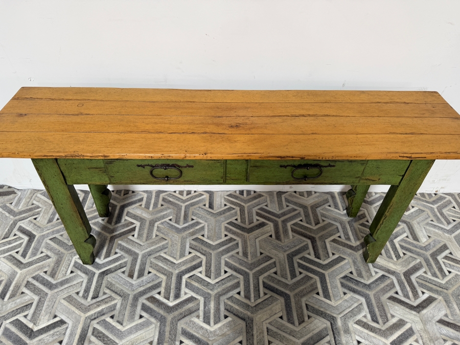 Wooden Painted Console Table With 2 Drawers 72W X 18D X 30H [Photo 5]