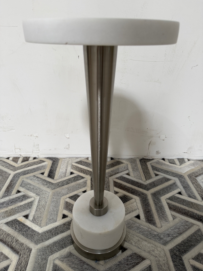 Uttermost Marble & Metal Side Table 10.5W X 22.5H [Photo 3]