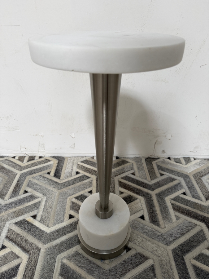 Uttermost Marble & Metal Side Table 10.5W X 22.5H [Photo 2]