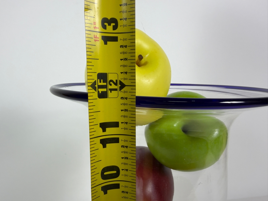 Glass Vase Filled With Realistic Faux Fruit Made In Mexico 12H [Photo 7]