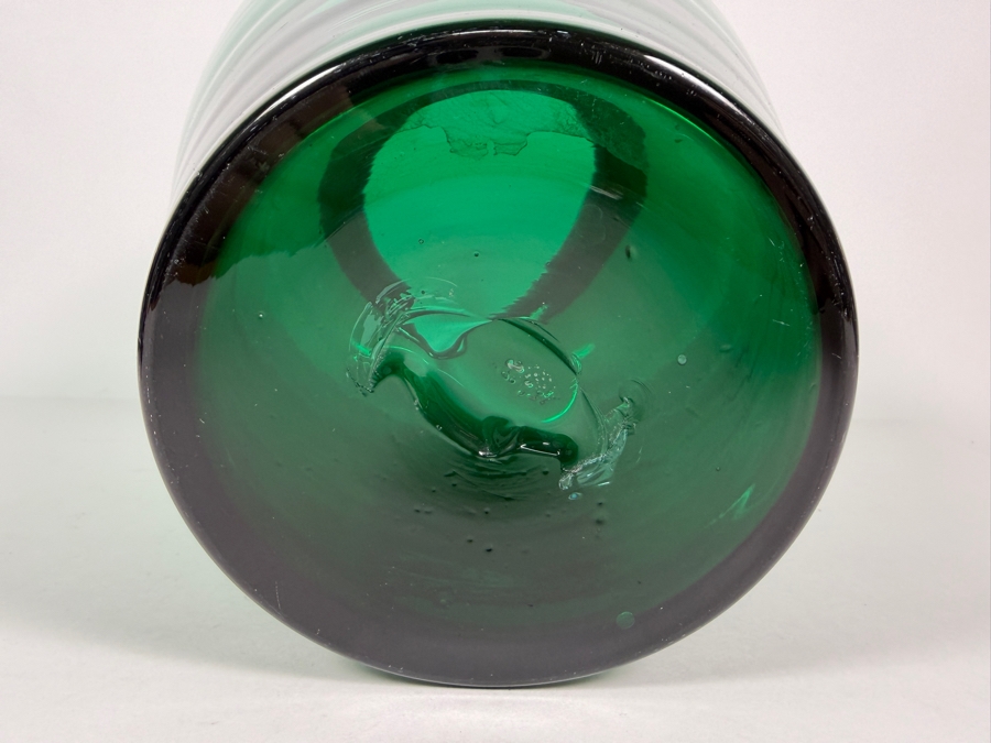Vintage Green Glass Vase 14.5H [Photo 4]
