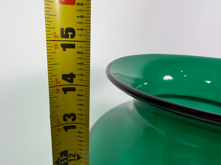 Vintage Green Glass Vase 14.5H [Photo 5]