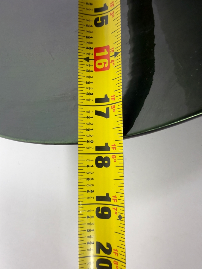 Crate & Barrel 18' Bamboo Green Lacquer Platter With Realistic Faux Fruit Made In Mexico [Photo 8]