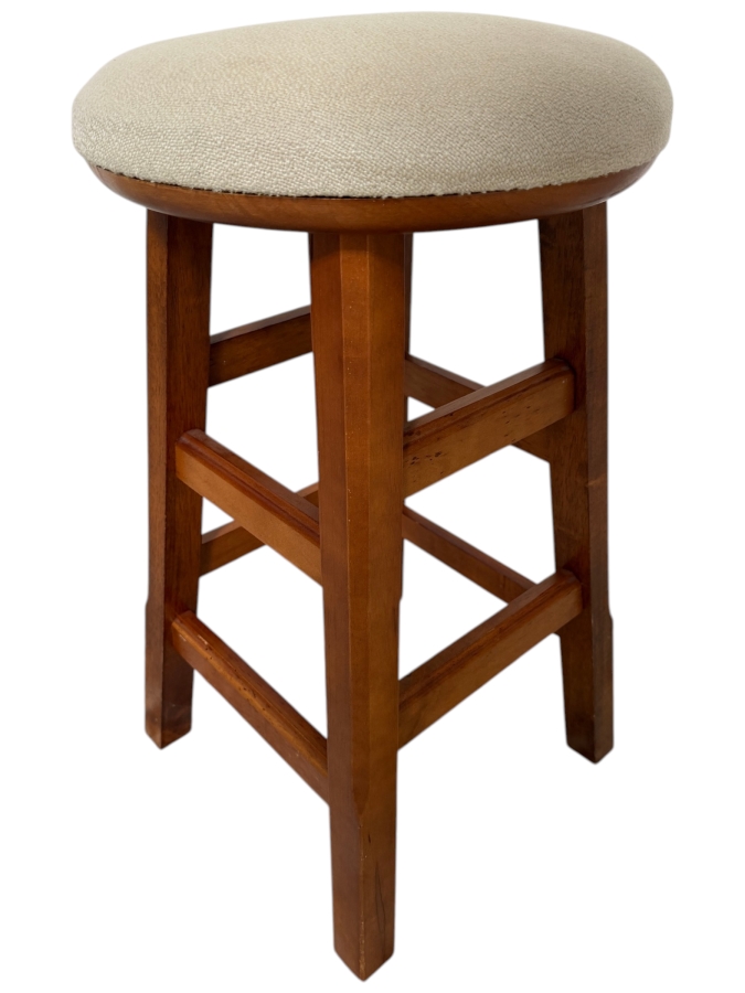 Wooden Swivel Counter Height Stool 25H