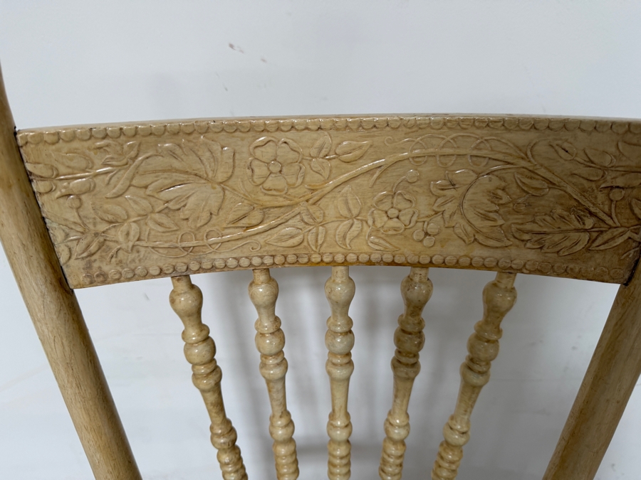 Antique Victorian Era Needlepoint Seat Chair [Photo 5]