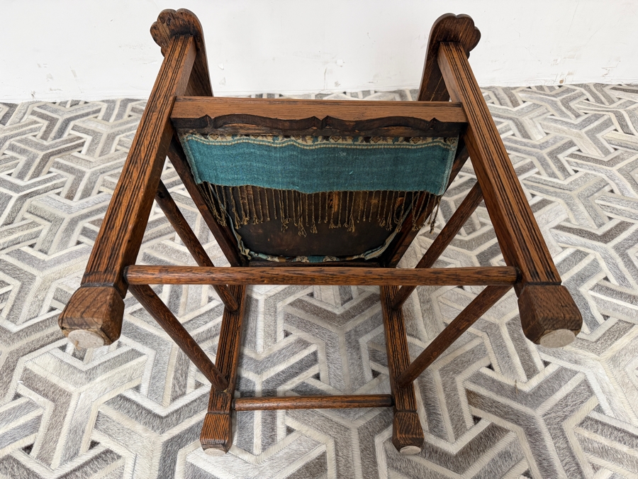  Antique Oak Arts & Crafts Movement Armchair 27W X 22D X 40H [Photo 8]