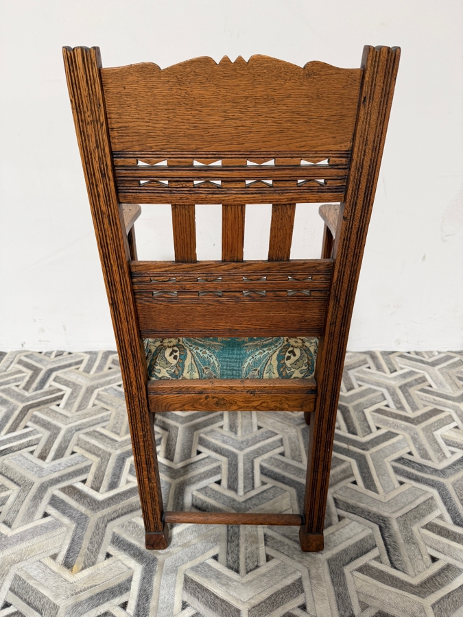  Antique Oak Arts & Crafts Movement Armchair 27W X 22D X 40H [Photo 7]