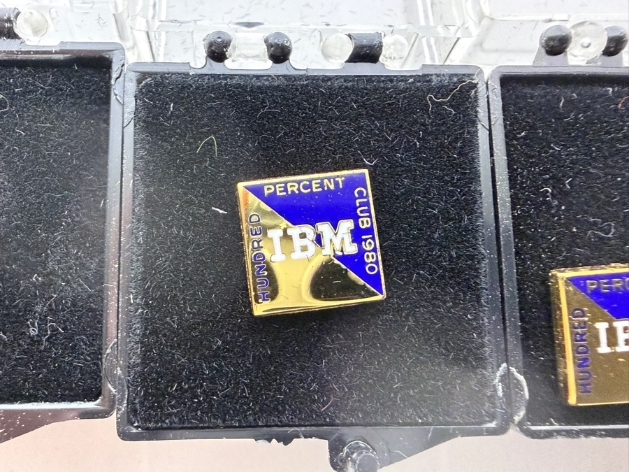 (5) IBM Hundred Percent Club Pins From 1978 1979 1980 1987 1989 [Photo 4]