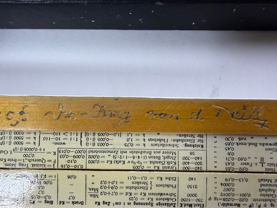 Dr. Werner Theodor von der Nuell's (A Genius Who Revolutionized Modern Day Turbochargers) Personal Albert Nestler Slide Rule System Rietz [Photo 3]