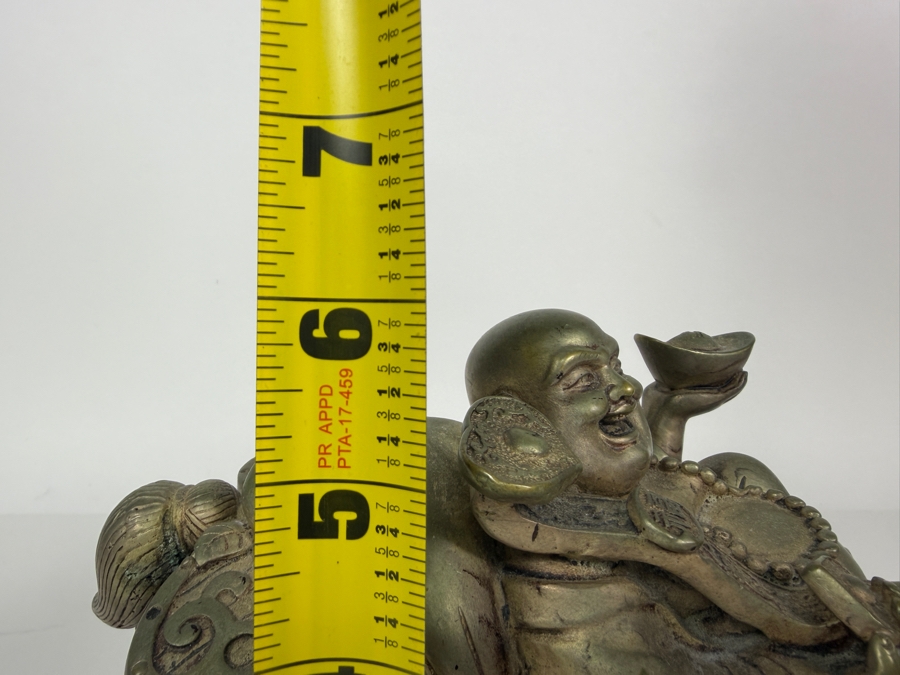 Metal Feng Shui Laughing Buddha Figurine 10W X 6H [Photo 7]