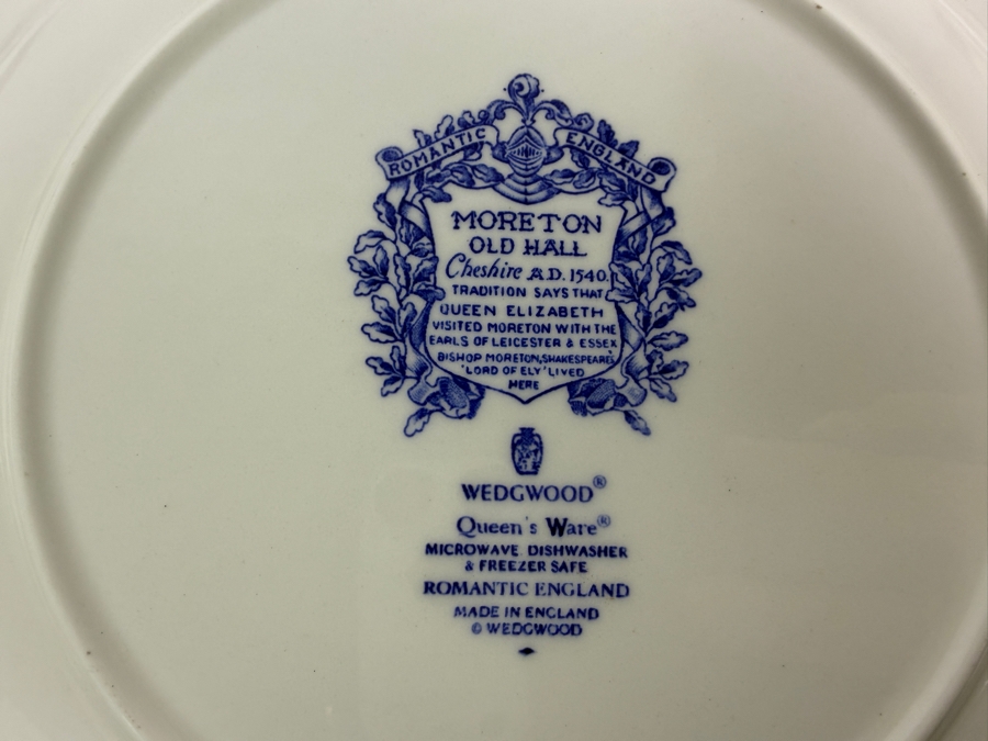 (2) Wedgwood Moreton Old Hall Queen's Ware Plates, (1) Royal Staffordshire Pottery Jenny Lind Plate And (1) Johnson Bros Old Britain Castles Plate [Photo 7]