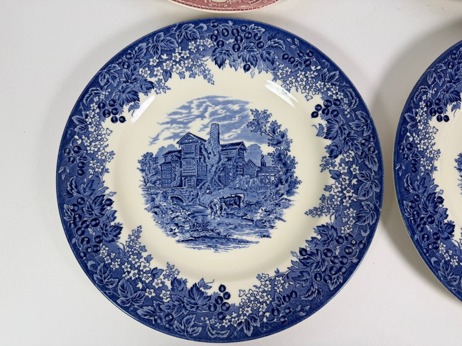 (2) Wedgwood Moreton Old Hall Queen's Ware Plates, (1) Royal Staffordshire Pottery Jenny Lind Plate And (1) Johnson Bros Old Britain Castles Plate [Photo 4]