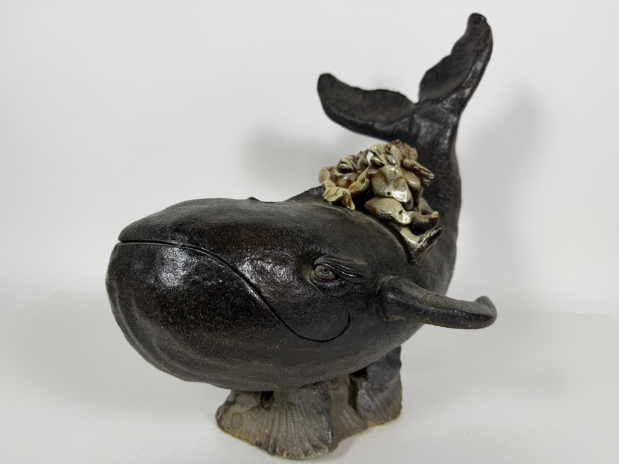 Ceramic Whale Sculpture 13W X 13.5H [Photo 7]