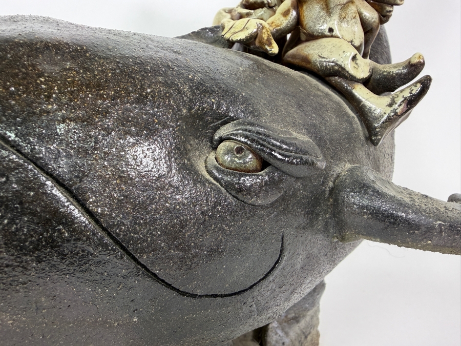 Ceramic Whale Sculpture 13W X 13.5H [Photo 8]