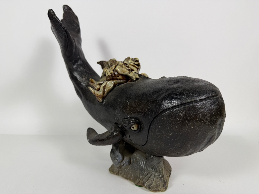 Ceramic Whale Sculpture 13W X 13.5H [Photo 2]