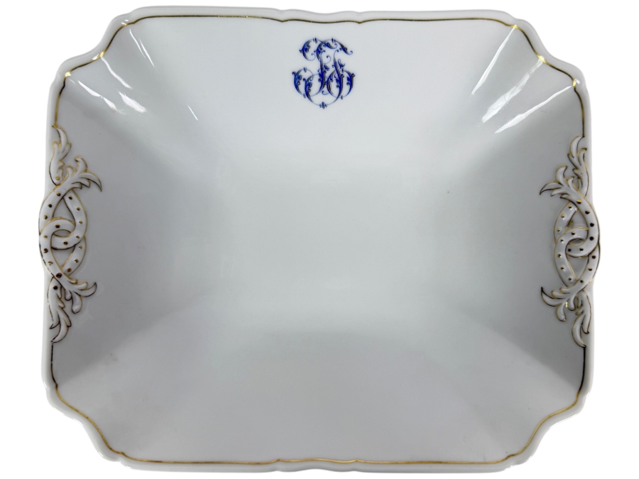 Vintage Limoges France Porcelain Serving Dish 9.5W X 8D X 2H